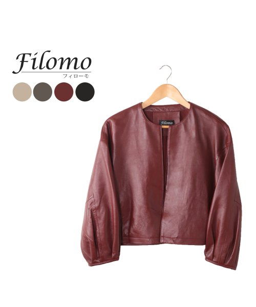 Filomo(フィローモ)/[Filomo]ラムレザーノーカラージャケット/img08