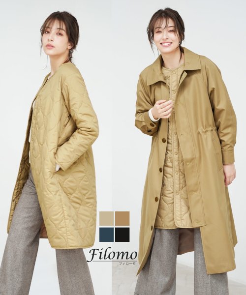 Filomo(フィローモ)/[Filomo]3WAYロングステンカラーコートキルティングライナー付き/img01