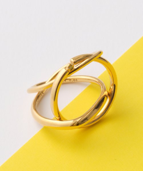 【SV925】ダイヤモンドリング/rainbow reflection/ゴールド 