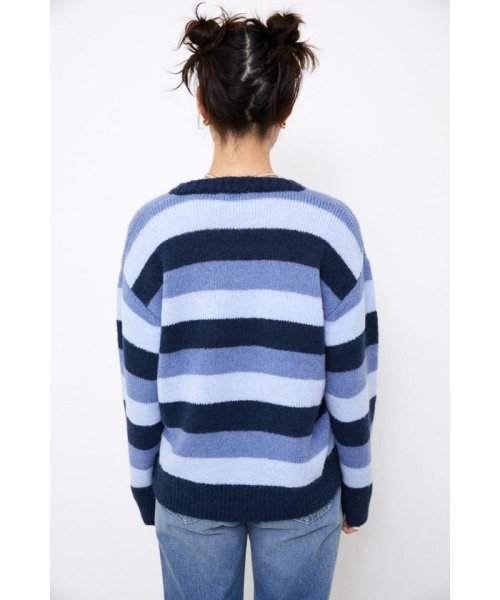 LAGUA GEM(ラグアジェム)/WIDE BORDER OVER KNIT TOPS/img12