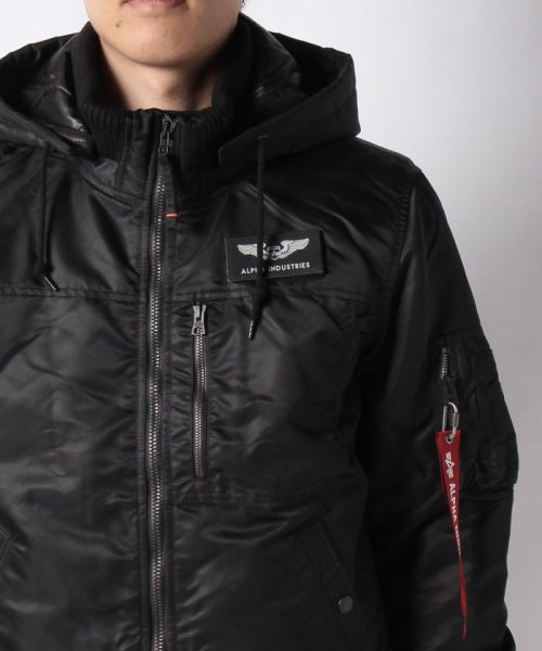 ALPHA INDUSTRIES(アルファインダストリーズ)/【ALPHA】　アルファ　フーデッド　リブ　ナイロンジャケットHOODED RIB JACKET　サーモライト生地/THERMOLITE/22AW新色追加！/img12