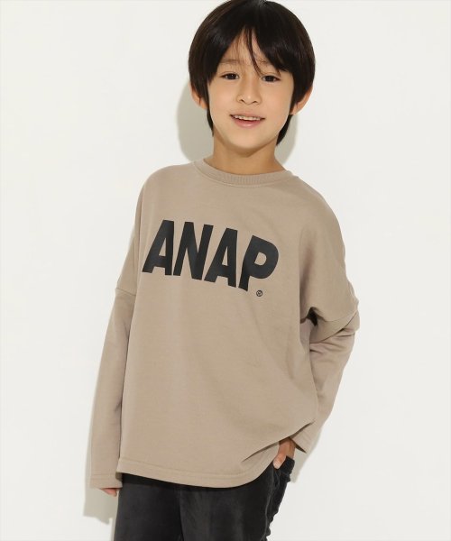 ANAP KIDS(アナップキッズ)/ANAPロゴプリントミニ裏毛トップス/img11