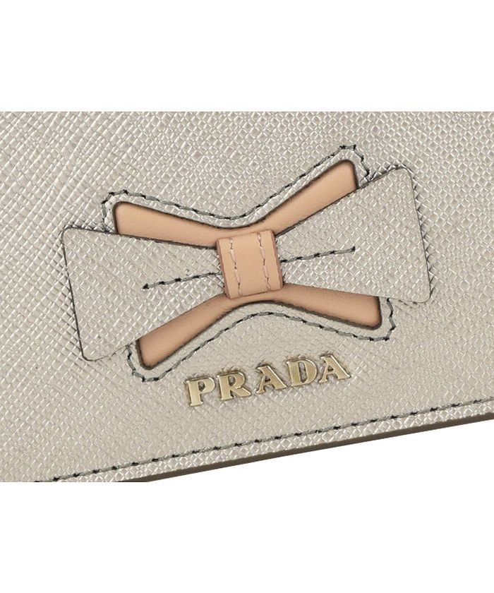 セール】【PRADA(プラダ)】PRADA プラダ 二つ折り財布 リボン 財布 