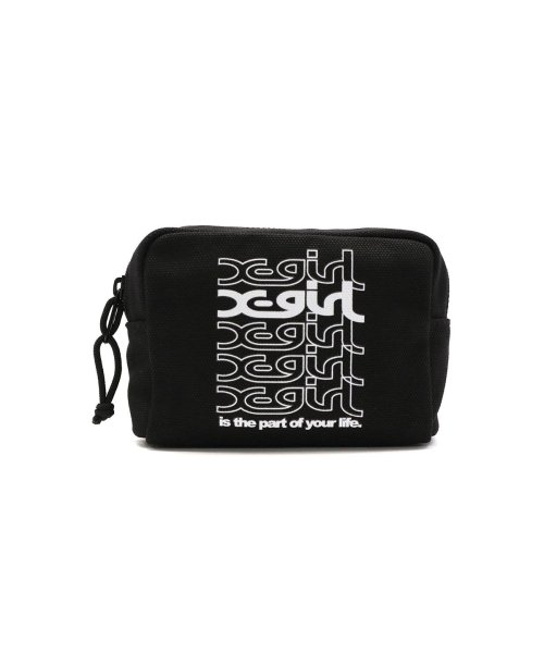 X-girl(エックスガール)/エックスガール ポーチ X－girl REPEAT LOGO CANVAS POUCH 小物入れ コンパクト キャンバス 105213054005/img01