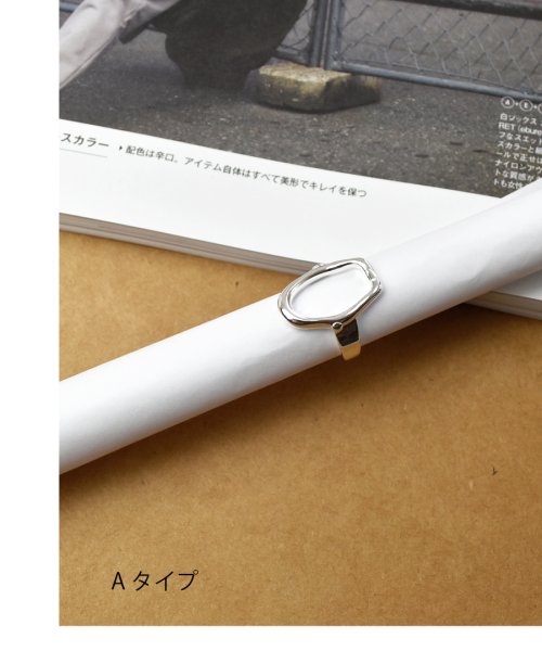 ARGO TOKYO(アルゴトウキョウ)/925シルバーコーティングデザインオープンリングS925 coating circle design ring/img08