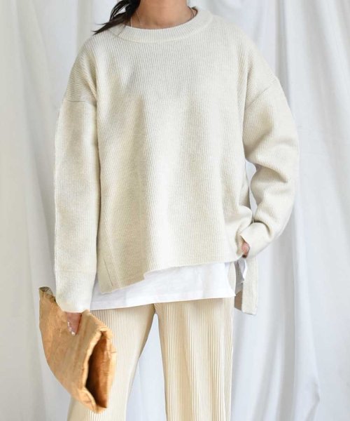 ARGO TOKYO(アルゴトウキョウ)/サイドスリットニットトップス 25102 Side slit knit pullover/img03