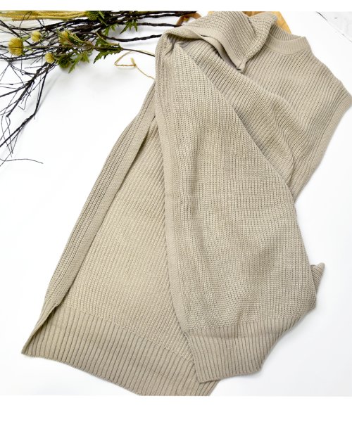 ARGO TOKYO(アルゴトウキョウ)/ローゲージロングニットベスト 29090 Low gauge long knit vest /img09