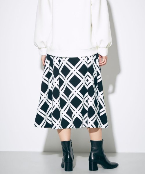 バイアスチェック裏毛スカート 