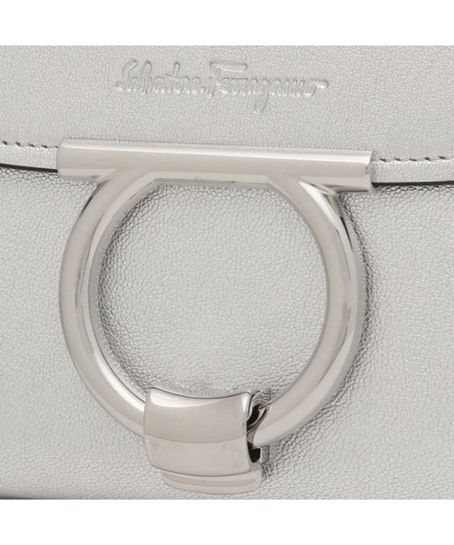 FERRAGAMO(フェラガモ)/フェラガモ クラッチバッグ ガンチーノ シルバー レディース FERRAGAMO 21H770 0745076 ARGMO/img08