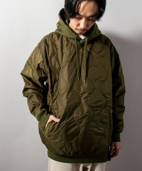 GLOSTER(GLOSTER)/【WEB限定】【UNIVERSAL OVERALL】QUILT HOODIE キルトフーディ/img14