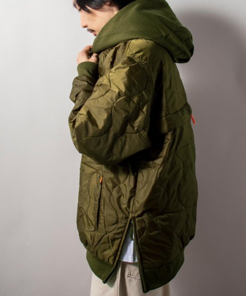 GLOSTER(GLOSTER)/【WEB限定】【UNIVERSAL OVERALL】QUILT HOODIE キルトフーディ/img15