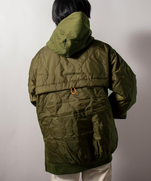 GLOSTER(GLOSTER)/【WEB限定】【UNIVERSAL OVERALL】QUILT HOODIE キルトフーディ/img16