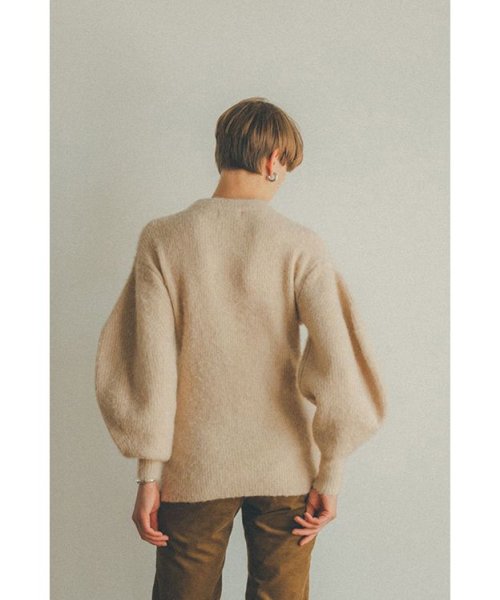 CLANE(クラネ)/ROUND SLEEVE MOHAIR KNIT TOPS/img01