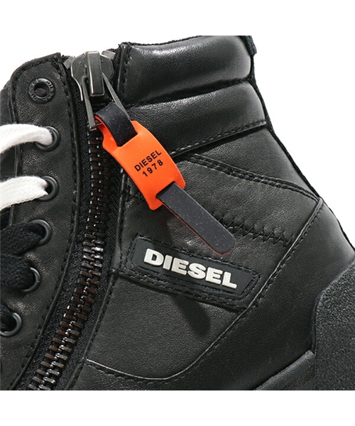 【DIESEL(ディーゼル)】Y01988 PR013 S－DVELOWS レザー ハイカット スニーカー シューズ T8013/BLACK 靴 メンズ