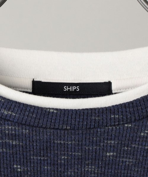 SHIPS MEN(シップス　メン)/SHIPS: ワッフル フェイクレイヤード クルーネック Tシャツ (ロンT)/img20