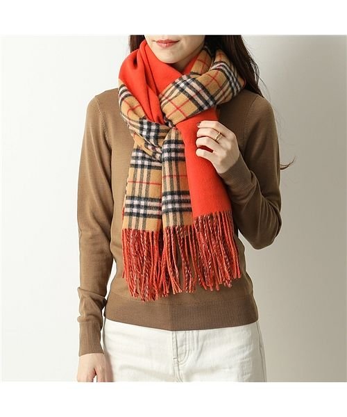 BURBERRY(バーバリー)/【BURBERRY(バーバリー)】SCARF CHECK 200×60  8004551 8004553 カシミヤ 大判 ストール マフラー チェック×バイカラ/img04