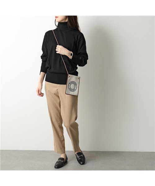 セール Burberry バーバリー ショルダーバッグ レディース 803 A1363 Tan フラットポーチ ロゴ ポシェット ファブリック レザー 鞄 バーバリー Burberry Magaseek