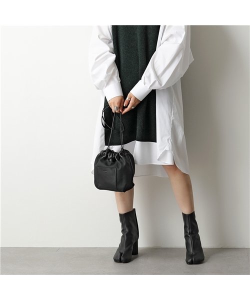 Jil Sander(ジル・サンダー)/【JIL SANDER(ジルサンダー)】853407 70045 70044 ドローストリング クロスボディスモール レザー 巾着バッグ リバーシブル ショルダ/img02