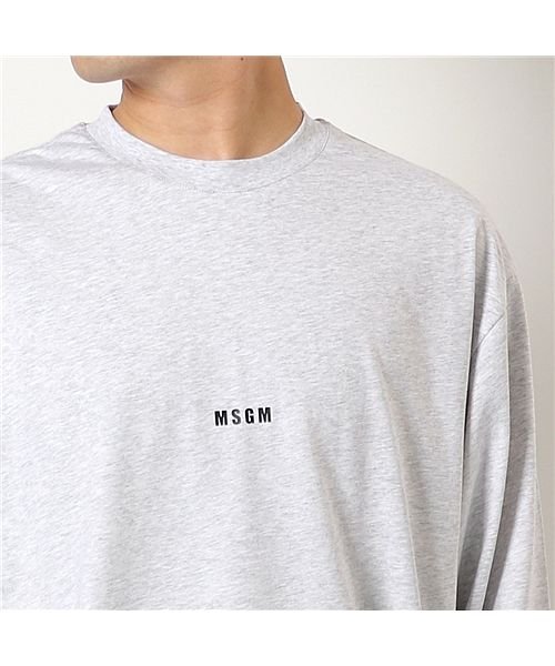 MSGM(MSGM)/【MSGM(エムエスジーエム)】2000MM501  長袖 Tシャツ ロンT ロング カットソー クルーネック オーバーサイズ ちびロゴ メンズ/img02
