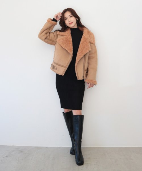 エコムートンライダースジャケット 