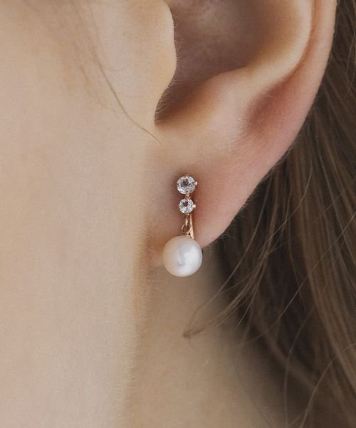 K10ピンクゴールドイヤリング 