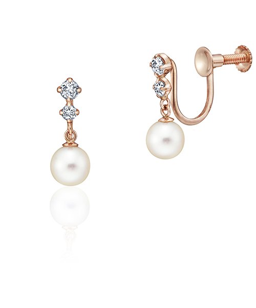 K10ピンクゴールドイヤリング 