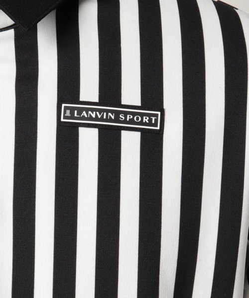 LANVIN SPORT(ランバン スポール)/【ECO】ストライプ柄プリント長袖ポロシャツ【吸水速乾】【アウトレット】/img04