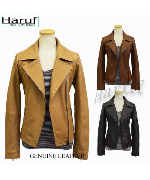レザージャケット ライダースジャケット 革ジャン レディース 本革 ラムレザー 羊革 シンプル ダブルライダース レディースアウター 春 秋冬 M0484 