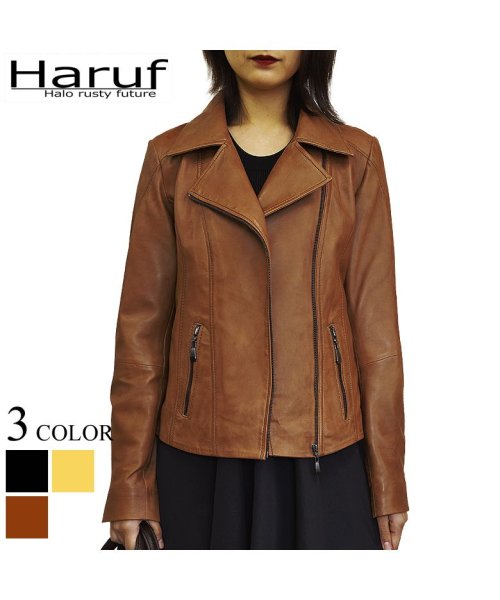 レザージャケット ライダースジャケット 革ジャン レディース 本革 ラムレザー 羊革 シンプル ダブルライダース レディースアウター 春 秋冬 M0484 