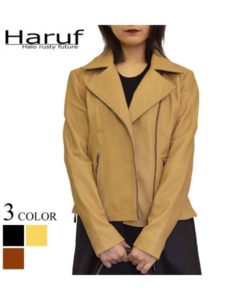 レザージャケット ライダースジャケット 革ジャン レディース 本革 ラムレザー 羊革 シンプル ダブルライダース レディースアウター 春 秋冬 M0484 