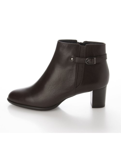 ベルトデザインサイドゴアショートブーツ ヒール5 5cm／筒丈10cm■原産国