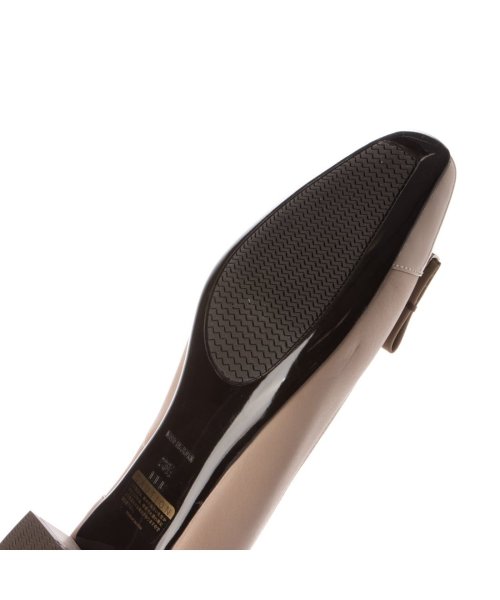 【3E】ローヒールスクエアパンプス 3E 本革