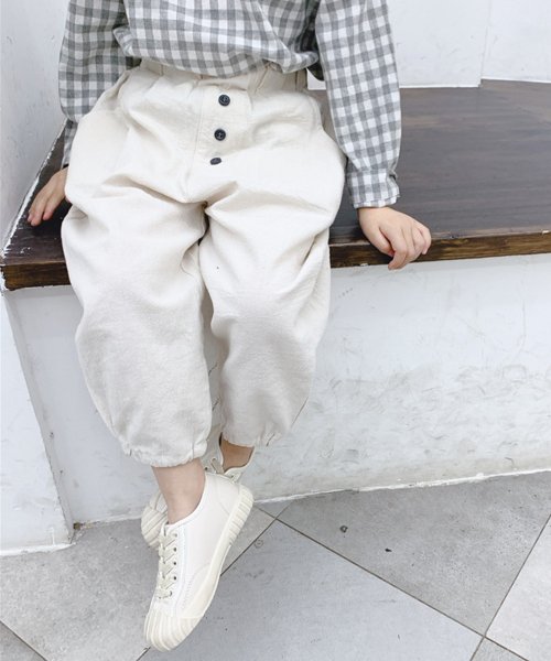 aimoha(aimoha（アイモハ）)/aimoha－KIDS－ 新作 韓国子供服 ボタン付きテーパードパンツ 韓国ファッション/img06