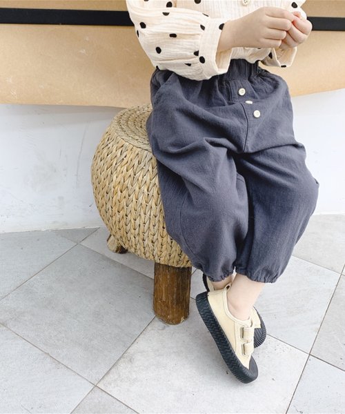 aimoha(aimoha（アイモハ）)/aimoha－KIDS－ 新作 韓国子供服 ボタン付きテーパードパンツ 韓国ファッション/img10