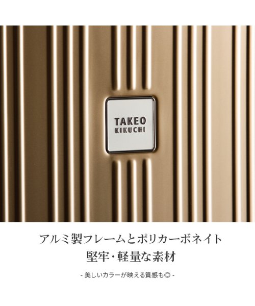 タケオキクチ スーツケース 機内持ち込み LCC対応 SS 32L コインロッカー 軽量 フレームタイプ TAKEO KIKUCHI DAJ001 TAKEO ｜約