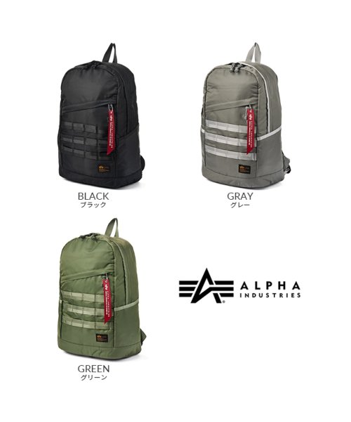 ALPHA INDUSTRIES(アルファインダストリーズ)/アルファインダストリーズ MA－1タイプ リュック デイパック 17L A4ファイル PC収納 メンズ ブランド ALPHA INDUSTRIES TZ1080/img02