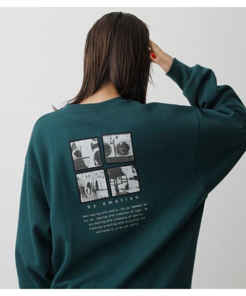 AZUL by moussy(アズールバイマウジー)/LAUNDRY BACK PHOTO SWEAT/img20