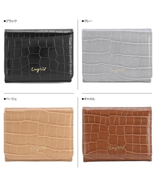 Ungrid(アングリッド)/アングリッド Ungrid 財布 ミニ財布 三つ折り レディース TRI－FOLD MINI WALLET ブラック グレー ベージュ キャメル ライト ブルー/img24