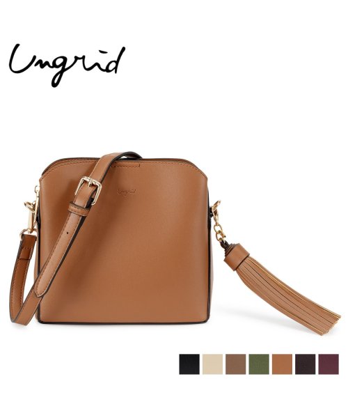 Ungrid(アングリッド)/アングリッド Ungrid バッグ ショルダーバッグ レディース SMOOTH BIG TASSEL MINI BAG ブラック アイボリー オーク カーキ キ/img13