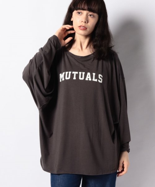 NICE CLAUP OUTLET(ナイスクラップ　アウトレット)/【natural couture】シアバター加工ドルマンロゴT/img07