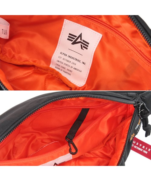 ALPHA INDUSTRIES(アルファインダストリーズ)/アルファインダストリーズ MA－1タイプ ウエストバッグ ウエストポーチ 軽量 ナイロン ALPHA INDUSTRIES TZ1082－66007/img10