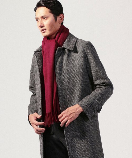 ウールカシミヤ フリンジマフラー 