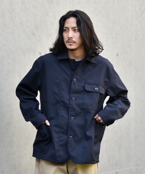 SHIPS MEN(シップス　メン)/SHIPS: MADE IN USA LAPD ウールサージ カバー ブルゾン/img01