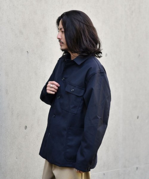 SHIPS: MADE IN USA LAPD ウールサージ カバー ブルゾン 