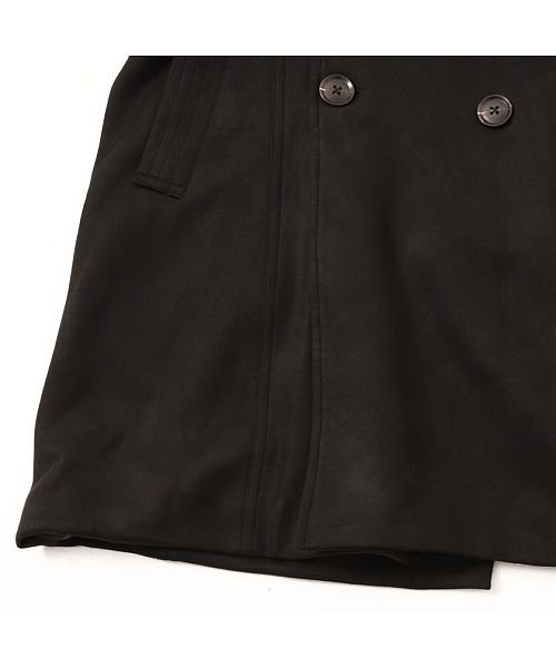 CavariA フェイクスウェードトレンチコート メンズ ロング 細身 フェイクスウェード スエード きれいめ カジュアル 秋 冬 【A】 フェイクスウェードトレンチコート メンズ ロング 細身 フェイクスウェード スエード きれいめ カジュアル