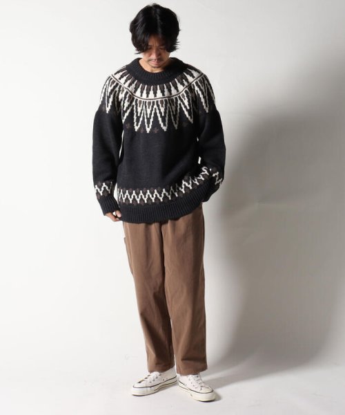 WORK ABOUT(WORK ABOUT)/【WORK ABOUT/ワークアバウト】NORGE KNIT 求心ニット ノルディック/img04