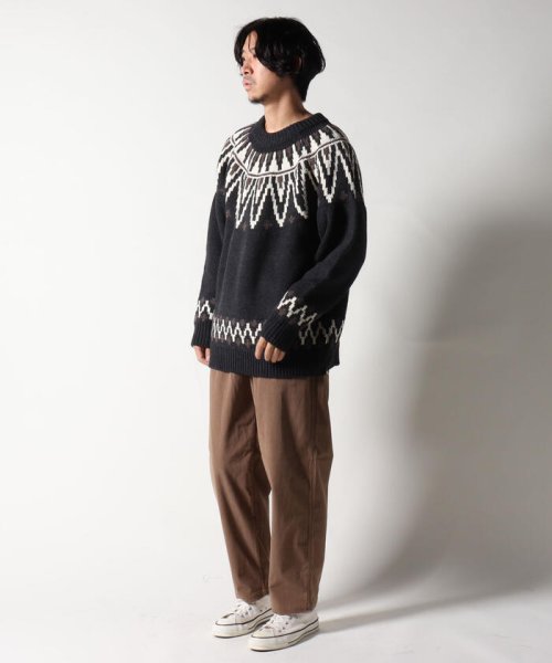 WORK ABOUT(WORK ABOUT)/【WORK ABOUT/ワークアバウト】NORGE KNIT 求心ニット ノルディック/img05