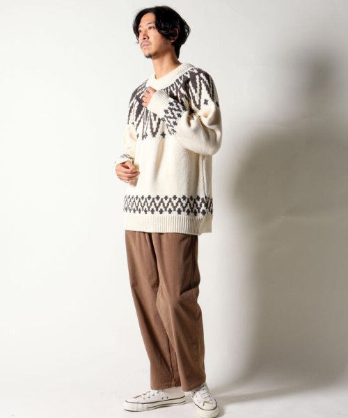 WORK ABOUT(WORK ABOUT)/【WORK ABOUT/ワークアバウト】NORGE KNIT 求心ニット ノルディック/img08