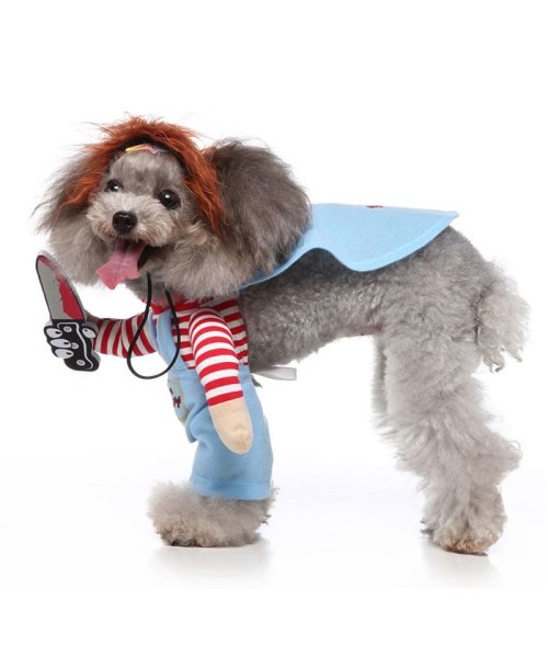 セール 犬服 ドッグ コスプレ チャッキー ハロウィン 犬用 コスチューム 小型犬 中型犬 クララキッズ Clarah Kids Magaseek