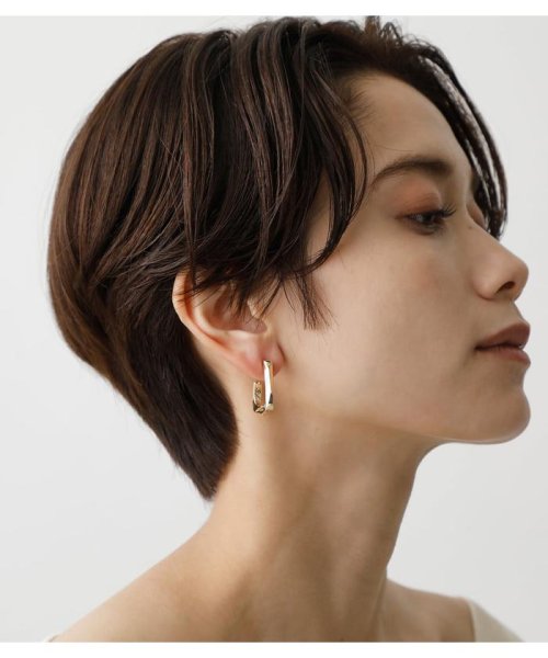 AZUL by moussy(アズールバイマウジー)/SQUARE METAL EARRINGS/img06